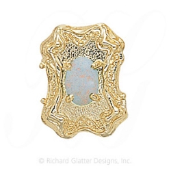 GS288 OP - 14 Karat Gold Opal Slide 